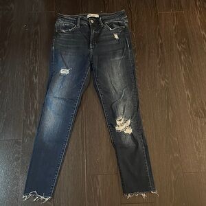 Flying Monkey Dark Blue Distressed Skinny Jeans